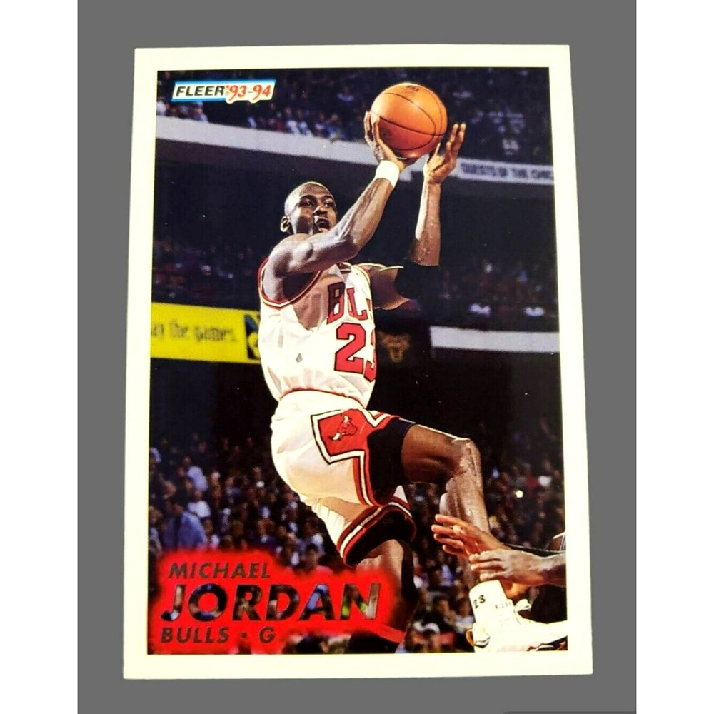 1993-1994 Fleer MICHAEL JORDAN NBA Basketball Trading Card #28 CHICAGO BULLS HOF